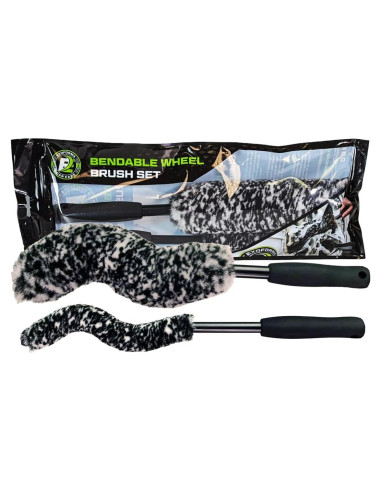 Juego de Cepillos Flexibles ExoForma para Limpiar Llantas - 2 Piezas