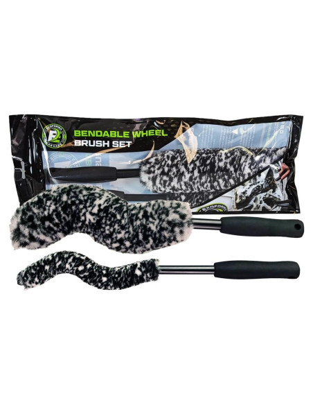 Juego de Cepillos Flexibles ExoForma para Limpiar Llantas - 2 Piezas