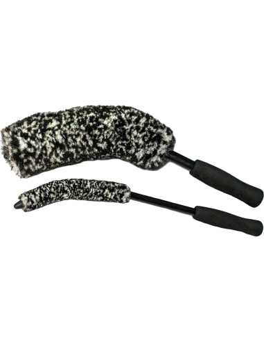 Juego de Cepillos Flexibles ExoForma para Limpiar Llantas - 2 Piezas