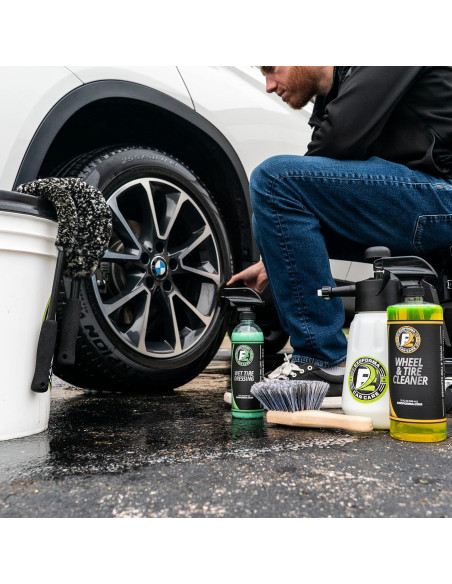 Juego de Cepillos Flexibles ExoForma para Limpiar Llantas - 2 Piezas