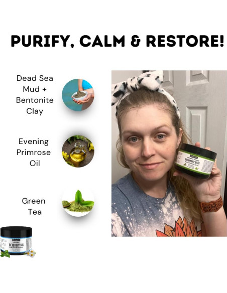 Mascarillas de barro del Mar Muerto ibodycare 2x8oz hidratantes