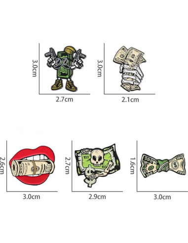 Conjunto de Pines de Esmalte Creativos - Regalo Único