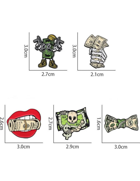 Conjunto de Pines de Esmalte Creativos - Regalo Único