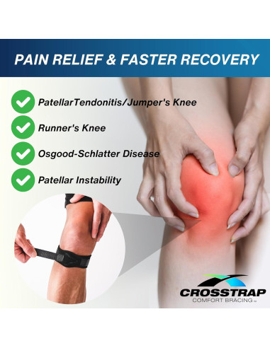 Correa de Rodilla Patelar MDUB - Faja Estabilizadora Negra
