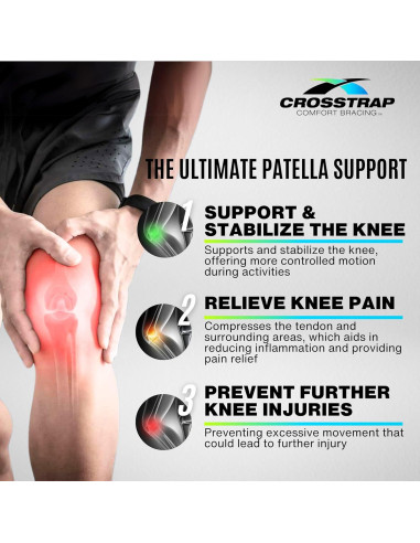 Correa de Rodilla Patelar MDUB - Faja Estabilizadora Negra