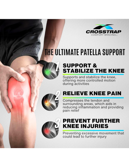 Correa de Rodilla Patelar MDUB - Faja Estabilizadora Negra