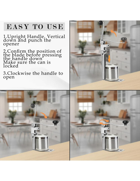 Abrelatas Manual Swess FBA021S de Acero Inoxidable 42 cm