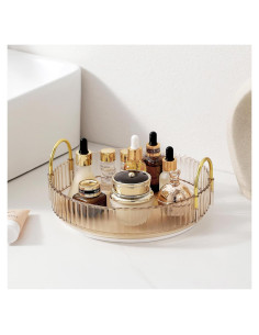 Organizador de Maquillaje Rotatorio 360 Aveniee Dorado 1 Nivel