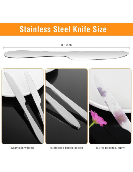 Juego de 100 Cuchillos de Cena Nuenen 21 cm Acero Inoxidable