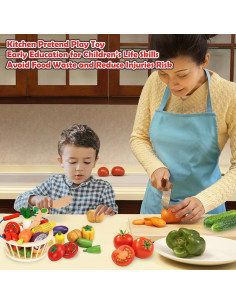 Set de Juguetes de Verdura de Madera Smartwo - 14 Piezas 2