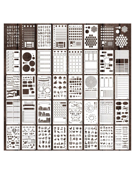 36 Plantillas de Diario eageus 4x7 Pulgadas Reutilizables