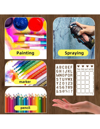 36 Plantillas de Diario eageus 4x7 Pulgadas Reutilizables