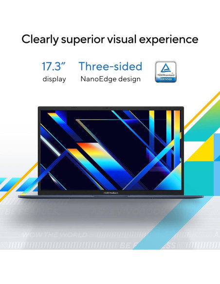 Laptop ASUS Vivobook 17.3" FHD, Intel i3, 36GB RAM, 1TB SSD, Azul Laptop ASUS Vivobook 17.3" FHD, Intel i3, 36GB RAM, 1TB SSD, Azul
