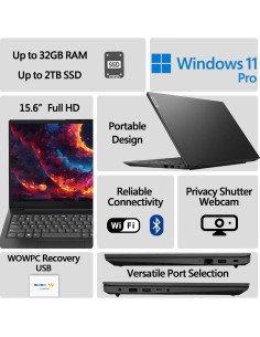 Laptop Lenovo V15 | Intel Celeron N5100 | 32GB RAM | 1TB SSD | 15.6" FHD | Windows 11 Pro 2