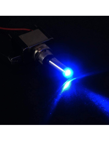 Interruptor de Palanca Iluminado Twidec 12V 20A Azul 3Pcs