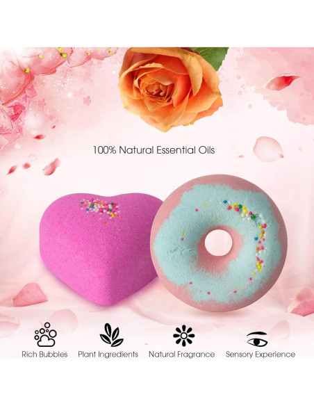 Set de 10 Bombas de Baño Naturales Comfso - Aromas Variados Set de 10 Bombas de Baño Naturales Comfso - Aromas Variados