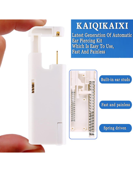Kit de Perforación de Orejas KAIQIKAIXI 18 Piezas Dorado 3mm
