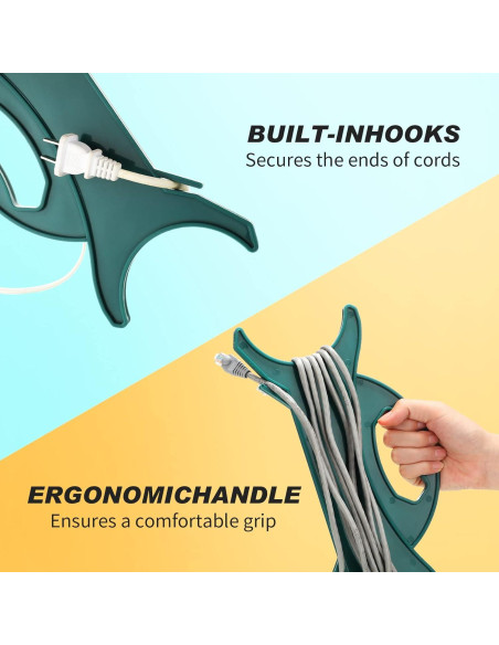 Organizador de Cables Queekay Atrovirens 3 Piezas 30x15cm