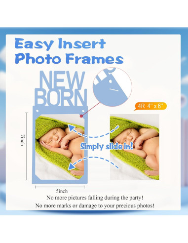 Banner de Fotos de Cumpleaños 1 Año Buryeah Azul Kraft