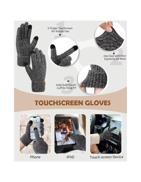 Conjunto de Gorro, Bufanda, Guantes y Diadema Winuesa