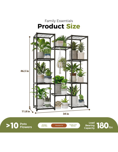 Soporte para Plantas Bamworld Metal 10 Estantes 81.65 kg