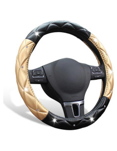 Cubierta de Volante SuperKaKa Negra y Dorada, Antideslizante