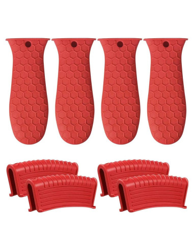 Paquete de 8 Cubiertas de Mango de Silicona BEEK Antideslizantes