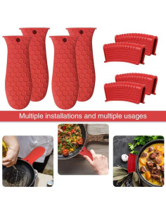 Paquete de 8 Cubiertas de Mango de Silicona BEEK Antideslizantes 2