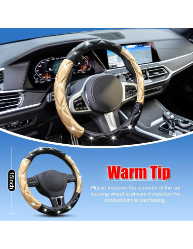 Cubierta de Volante SuperKaKa Negra y Dorada, Antideslizante