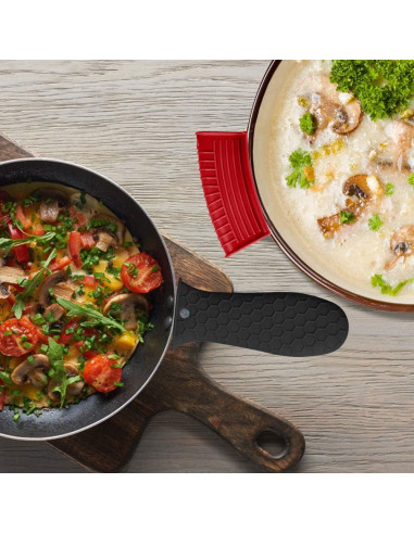 Paquete de 8 Cubiertas de Mango de Silicona BEEK Antideslizantes