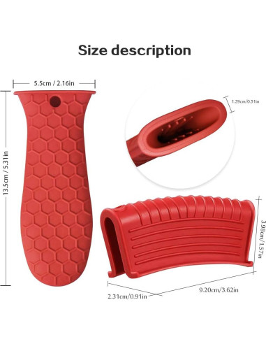 Paquete de 8 Cubiertas de Mango de Silicona BEEK Antideslizantes