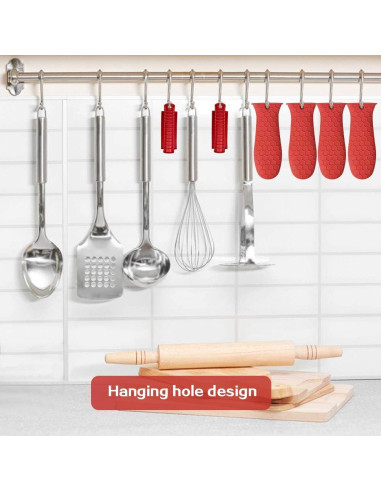 Paquete de 8 Cubiertas de Mango de Silicona BEEK Antideslizantes