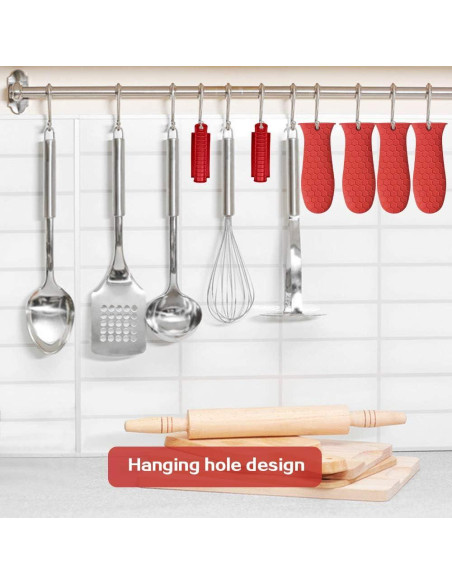 Paquete de 8 Cubiertas de Mango de Silicona BEEK Antideslizantes