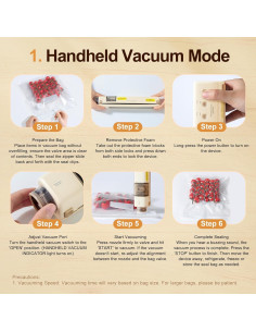 Sellador al vacío automático EUUZ 2 en 1 con 40 bolsas 2