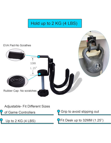 Soporte de Montaje en Escritorio para Controladores de Juego YYST - Negro