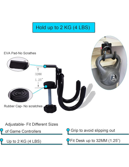 Soporte de Montaje en Escritorio para Controladores de Juego YYST - Negro