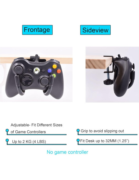 Soporte de Montaje en Escritorio para Controladores de Juego YYST - Negro