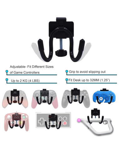 Soporte de Montaje en Escritorio para Controladores de Juego YYST - Negro