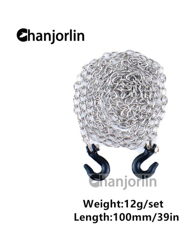 Cadena de Remolque de Metal RC 1/10 Chanjorlin - Negro