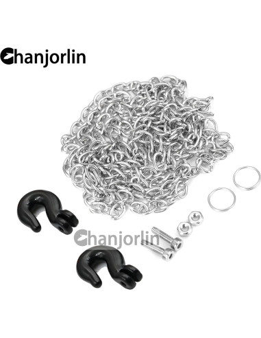 Cadena de Remolque de Metal RC 1/10 Chanjorlin - Negro