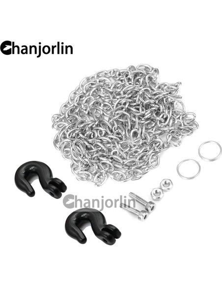 Cadena de Remolque de Metal RC 1/10 Chanjorlin - Negro