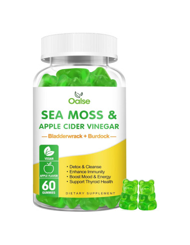 Gomitas de Musgo Marino OALSE con Vinagre de Sidra 60 Ct