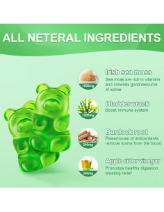 Gomitas de Musgo Marino OALSE con Vinagre de Sidra 60 Ct 2