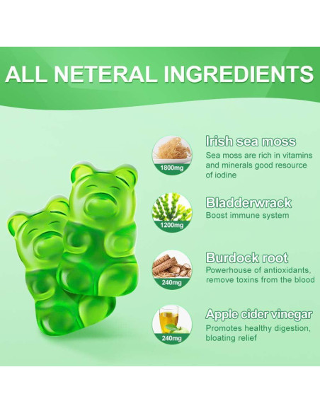 Gomitas de Musgo Marino OALSE con Vinagre de Sidra 60 Ct