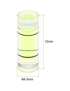 Niveles de Burbuja Cilíndricos HARFINGTON 6 Piezas 4.5x12mm 2