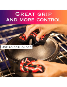 Funda para Mango de Sartén EHOMEA2Z Color Chili - 10 Piezas 2