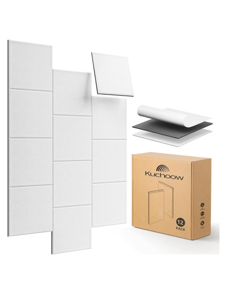 Paneles Aislantes Acústicos Kuchoow 30x30cm - Paquete de 12 Paneles Aislantes Acústicos Kuchoow 30x30cm - Paquete de 12