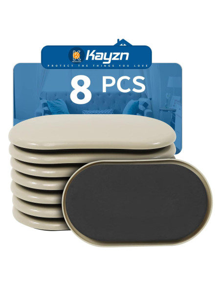 Deslizadores de Muebles Kayzn Ovalados 8 Piezas 8.9x15.2 cm