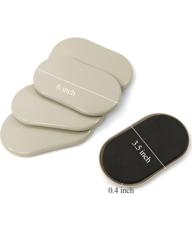 Deslizadores de Muebles Kayzn Ovalados 8 Piezas 8.9x15.2 cm