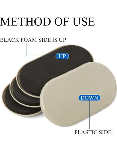 Deslizadores de Muebles Kayzn Ovalados 8 Piezas 8.9x15.2 cm